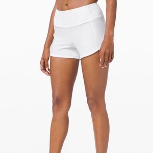 White Lulu Lemon shorts 4” size 4